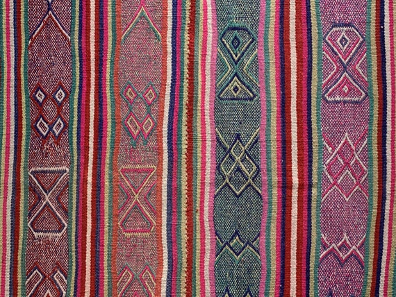 PERUVIAN Colorful RUG / Blanket/ Natural Colors/frazada/ Carpet/ Home  Decoration/ Premium Quality Teppich/ WINTER / Christmas/ Vintage 