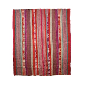 Peruvian textile, Textile handicrafts, Rug, Blanket, Natural Sheep,  Peruvian Ethnic Rug, handmade, Peruvian Cultures, 186cm x 165cm 3.75kg.