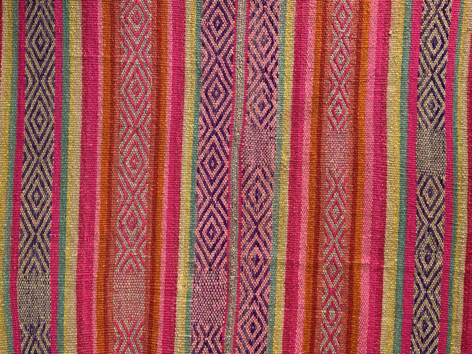 PERUVIAN Colorful RUG / Blanket/ Natural Colors/frazada/ Etsy UK