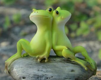 miniature funny frogs animal statue Micro landscape decorations mini garden supplies DIY potted landscape gift for friends
