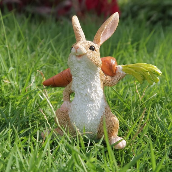 Mini Monde Miniature lapin mignon transportant des carottes, statues  danimaux Mini jardin artisanat fournit des accessoires de conteneur en  verre diy -  France