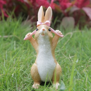miniature Garden cute bunny animal statues Micro landscape decorations mini garden supplies DIY potted landscape gifts for friends
