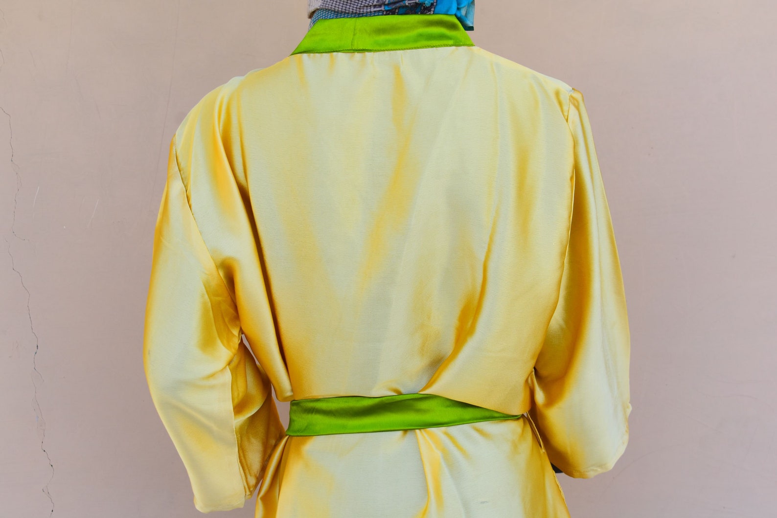 rose gold satin robe