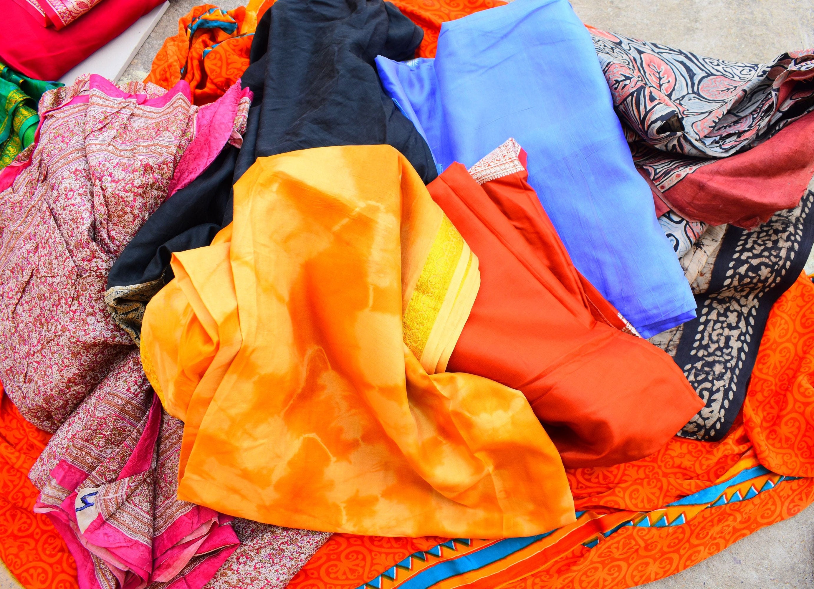 7 yard Sari Silk Fabric Silk Sari Fabric for Silk Saree Etsy