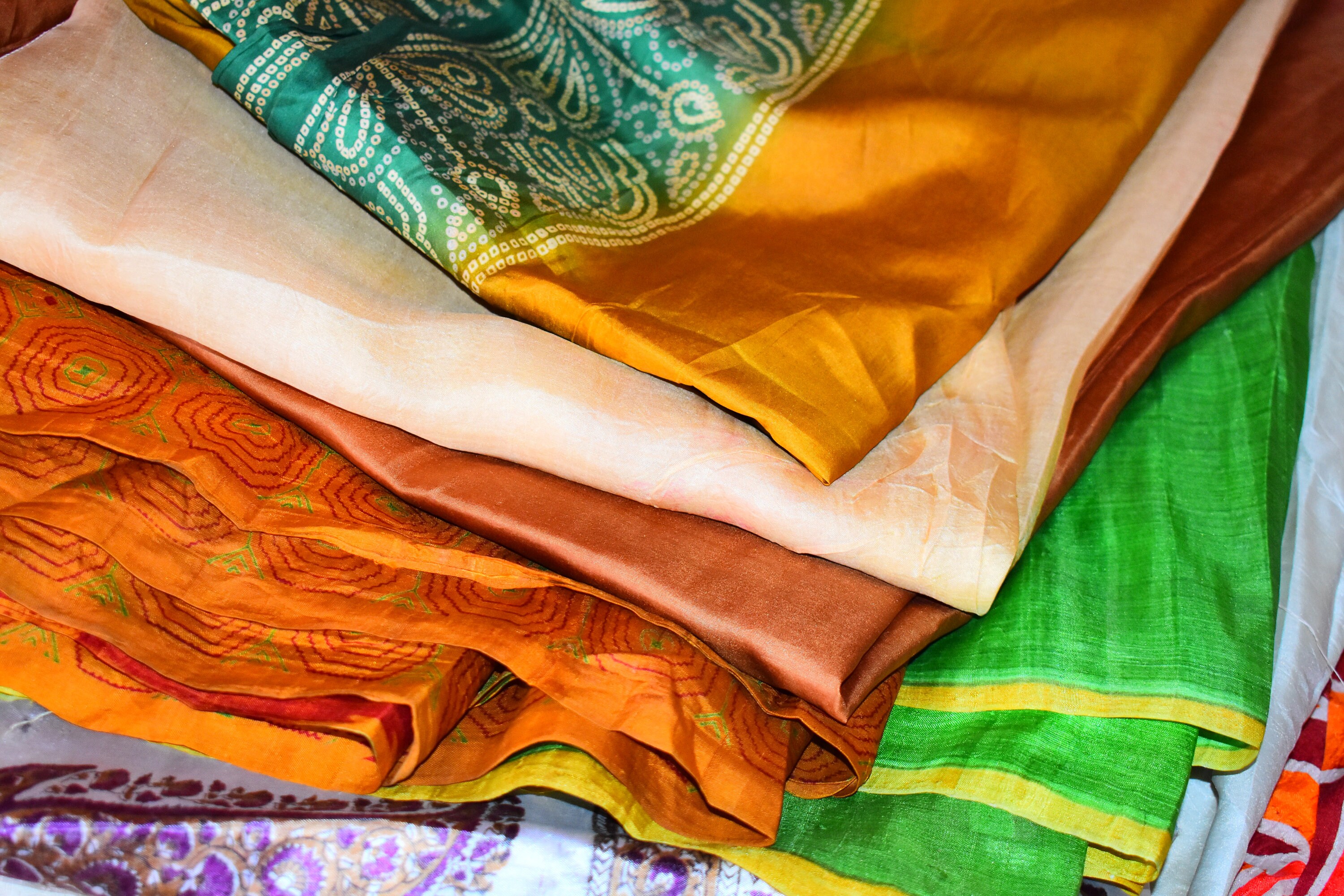 Silk Fat Quarter Bundle of Silk Fabric 100 Silk Scrap Pure Etsy