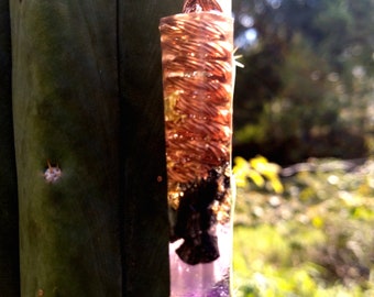 Pingente de orgonite 09 Ametista e Shungita