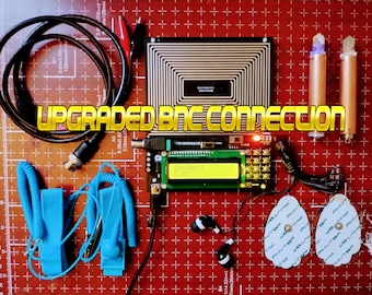 Combinação de bobina Schumann / Zapper Rife. Gerador de frequência selecionável com som e atualização BNC.