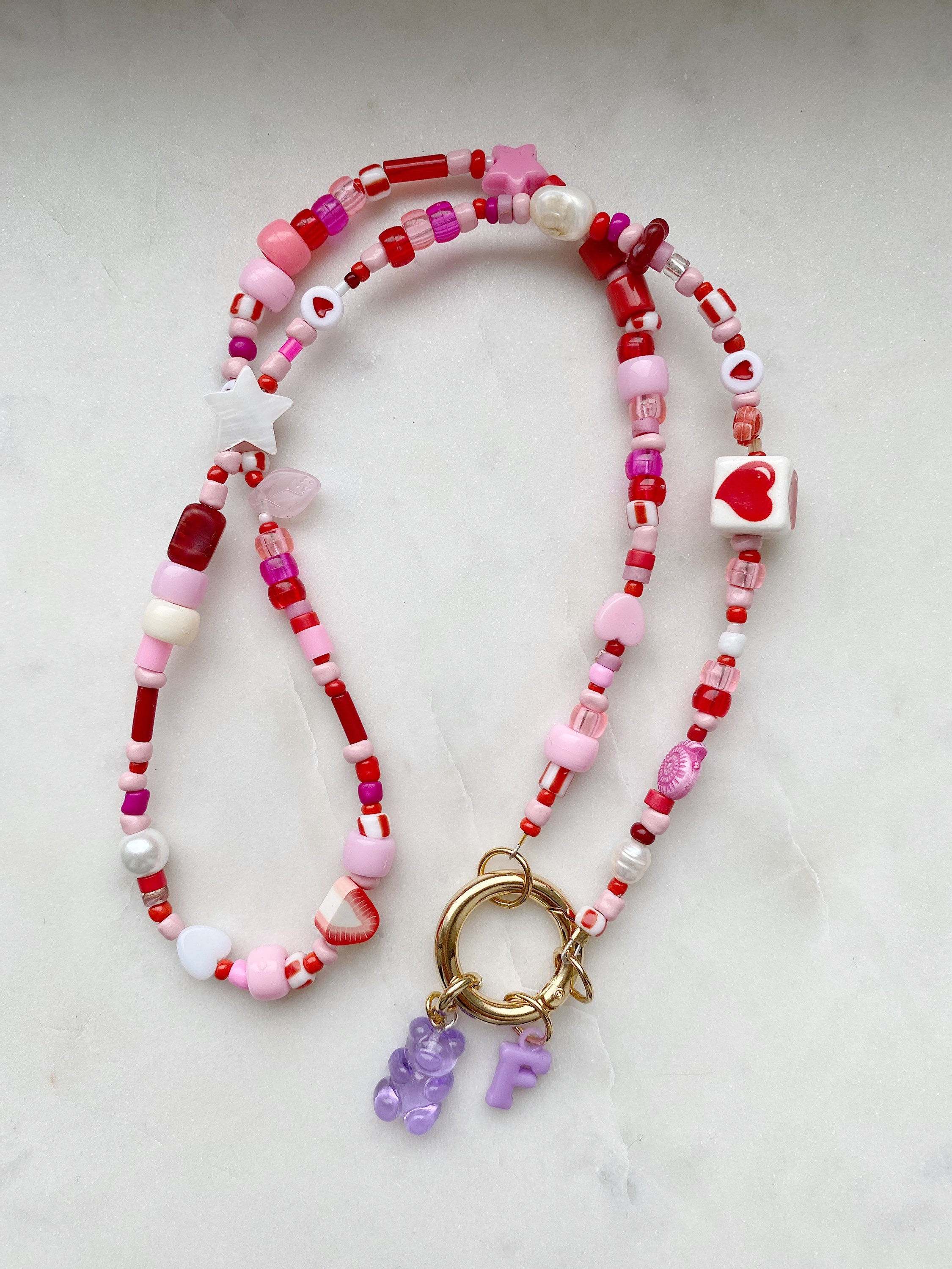 Confetti Necklace Beaded Necklace Gold Plated Necklace Etsy