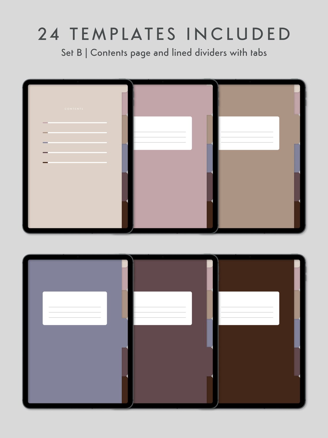 Digital Hyperlinked Notebooks | Hyperlinked Contents Page With Dividers ...