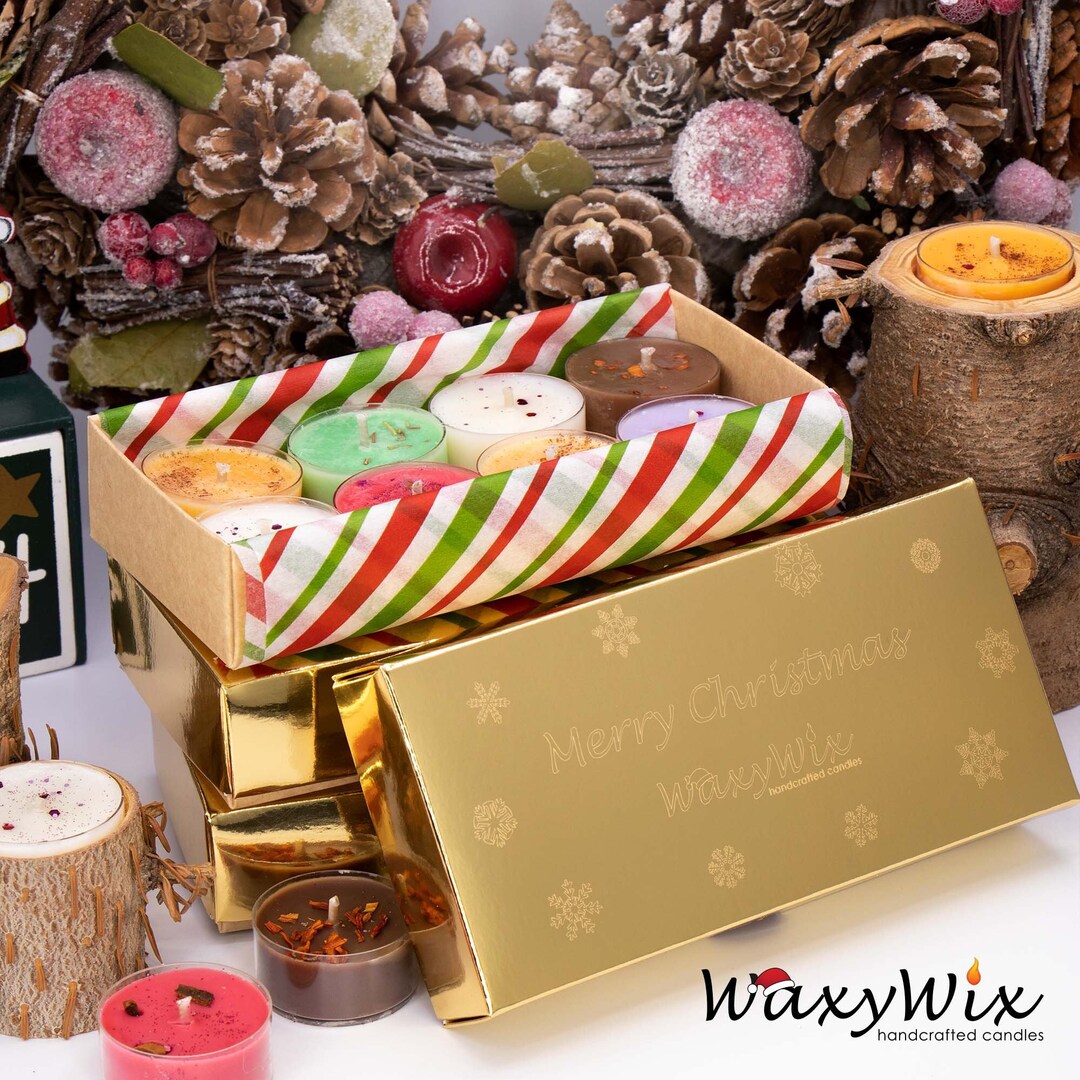 Christmas Tea Light Gift Set. A Mixture of 8 Christmas Tea - Etsy UK