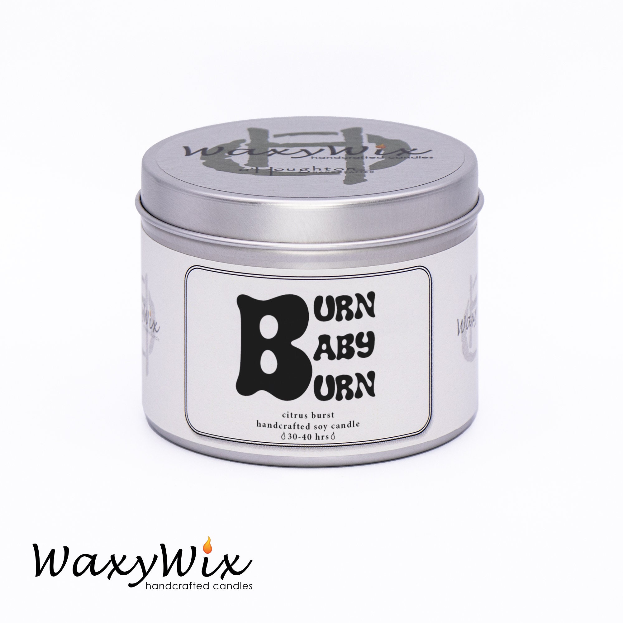 Burn Baby Burn. Candle gift for friend. Handmade soy wax Etsy