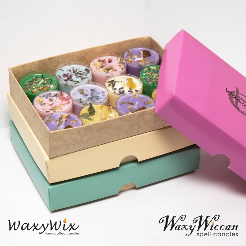 Tea Light Spell Candles. A Mixture of 12 Spell Candles in a Etsy UK