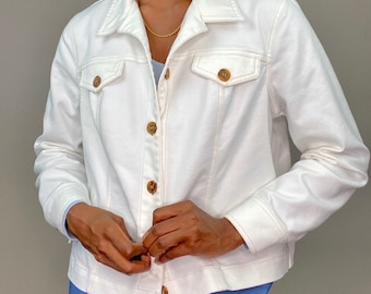 Soft white denim jacket Clearance