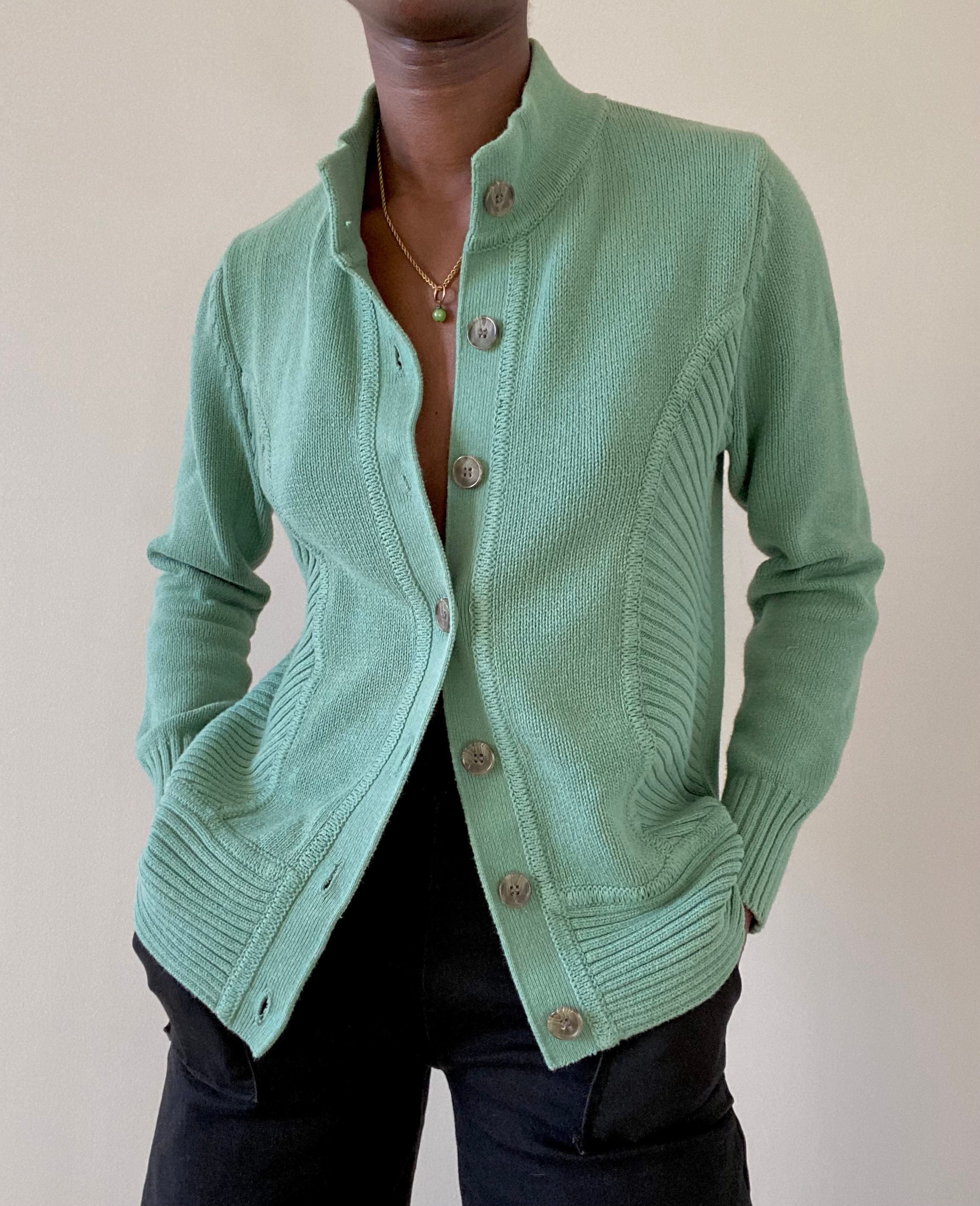 Aqua Cardigan - Etsy