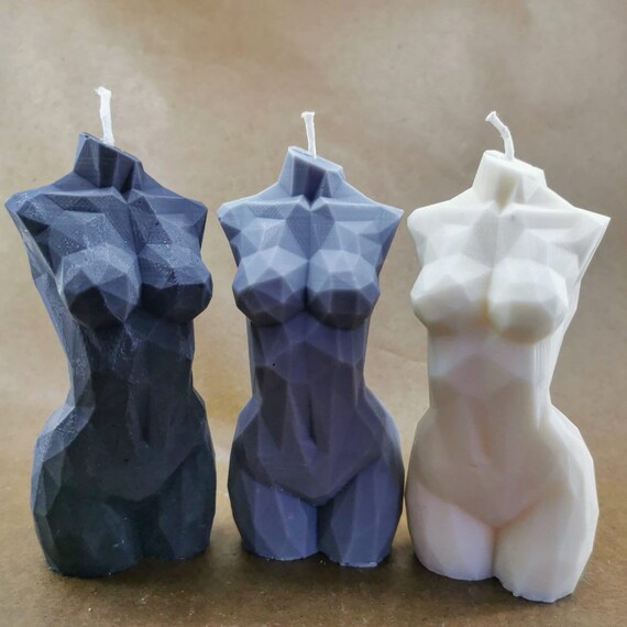 Geometric Female Torso Candle Geometric Female Torso Candle