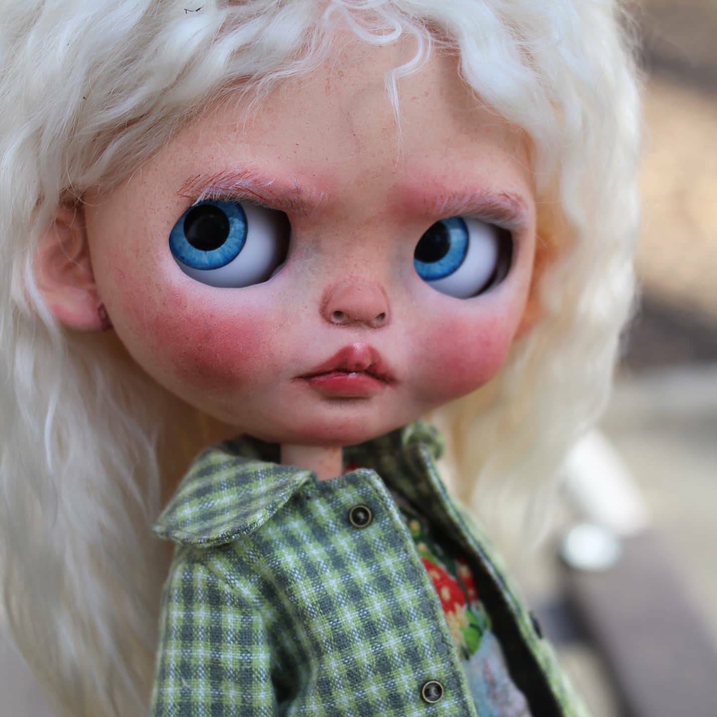 Blythe Custom Doll Albino Blythe Doll Custom OOAK Blythe Etsy