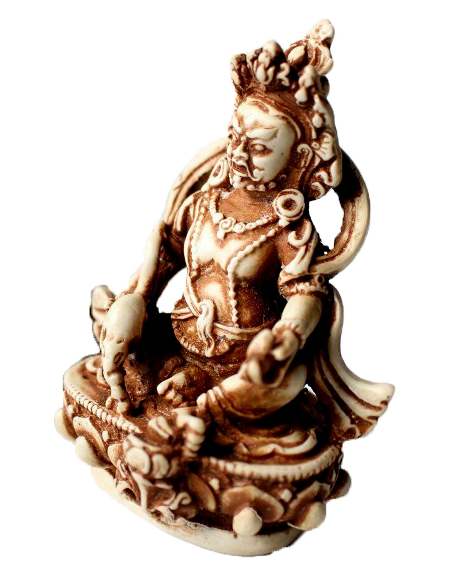 Ivory Resin Zambala Statue for Decorative Collections Tibetan Etsy