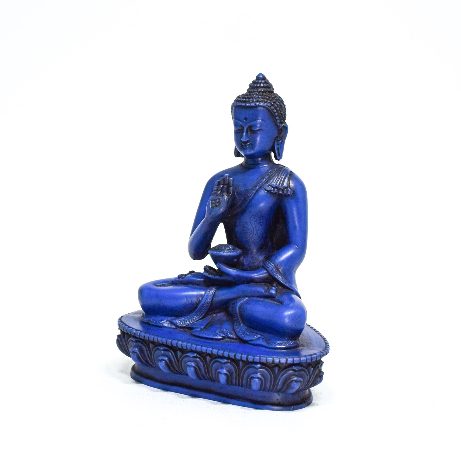 Blue Meditating Buddha Statue for Home Decor Buddha Gifts Etsy UK