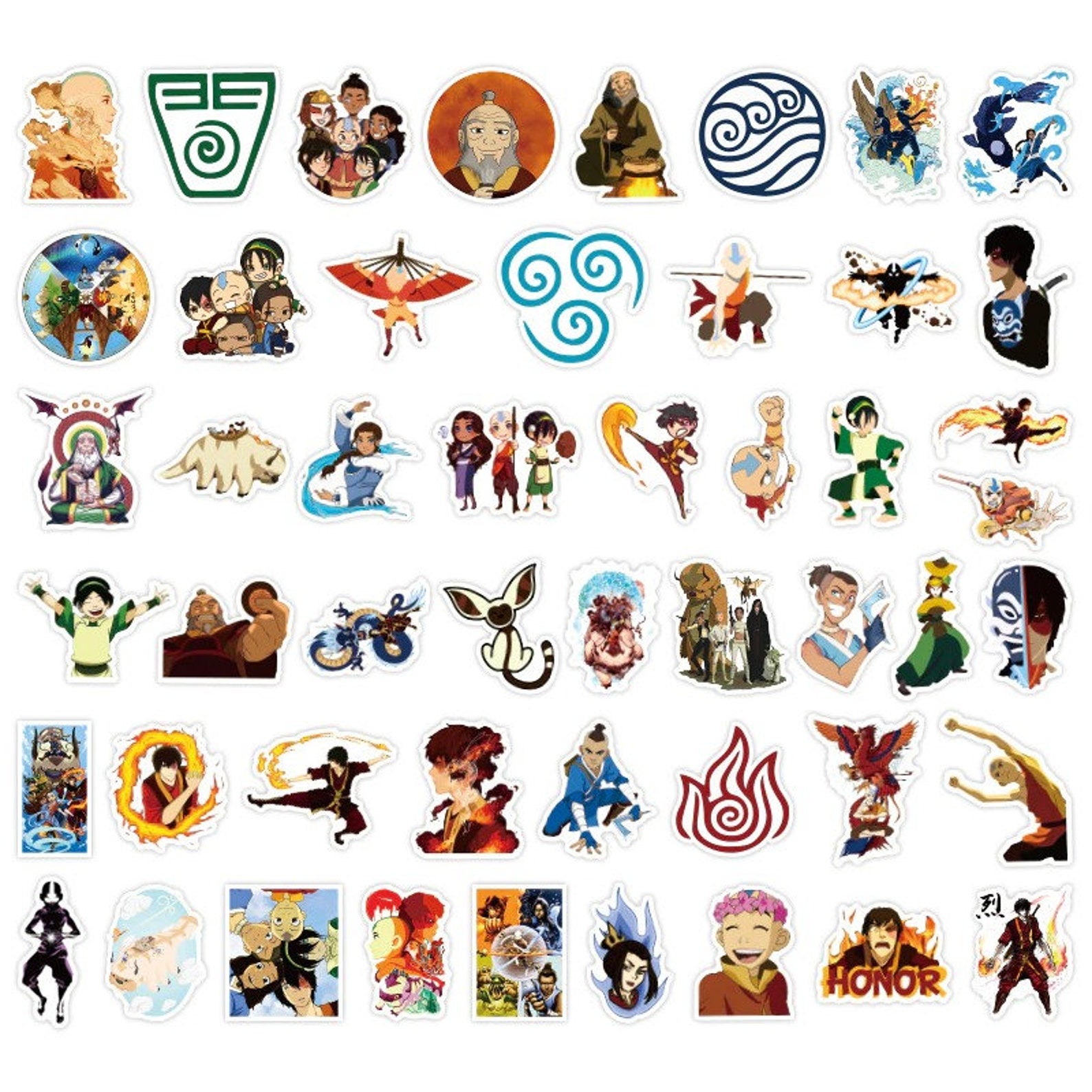 Avatar 50 pcs Stickers Pack Laptop Decal Waterproof Etsy