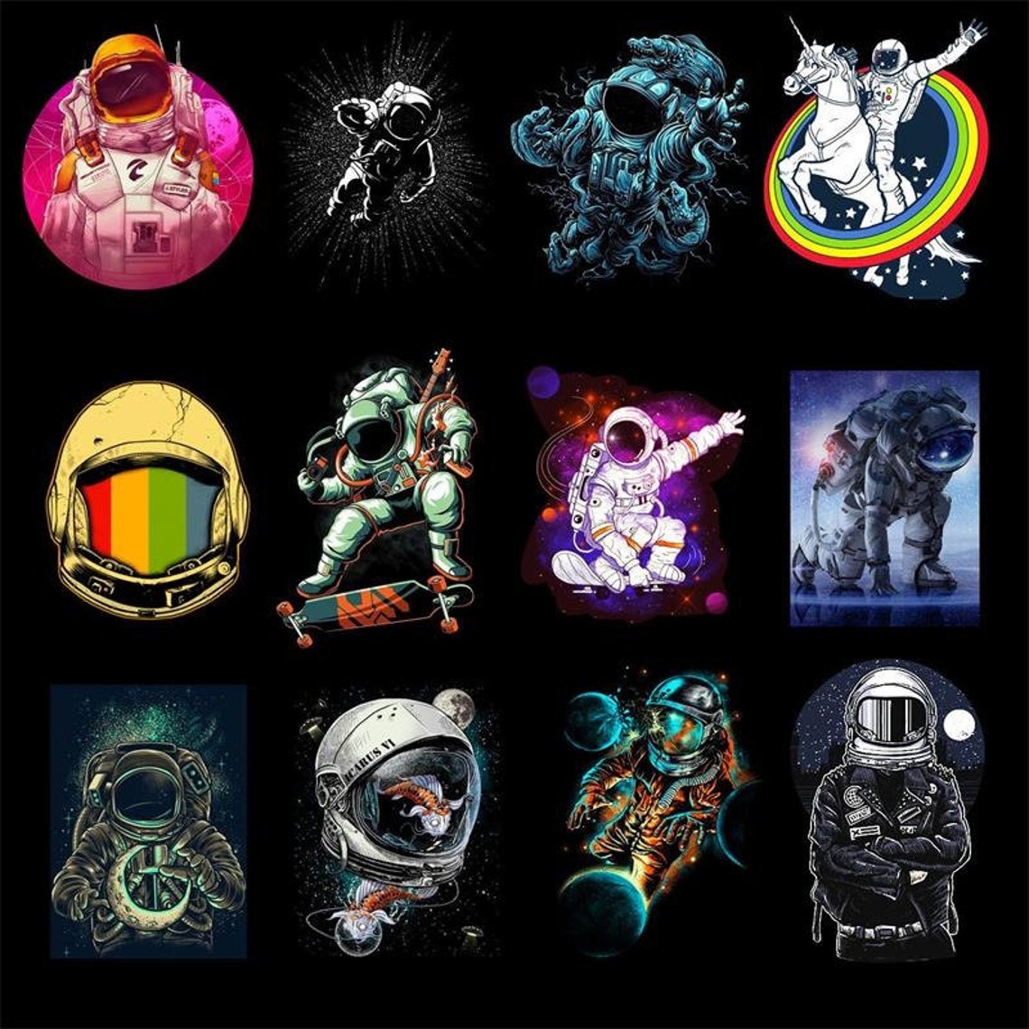 Outer Space 50 pcs Stickers Pack Laptop Decal Etsy