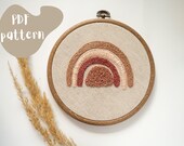 Modern Hand Embroidery Pattern PDF, Rainbow Embroidery Pattern, Kids Embroidery Pattern, Baby embroidery pattern, Cute embroidery pattern,