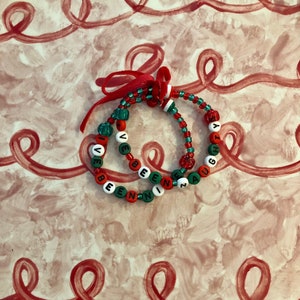 Perlen Weihnachts Armbänder