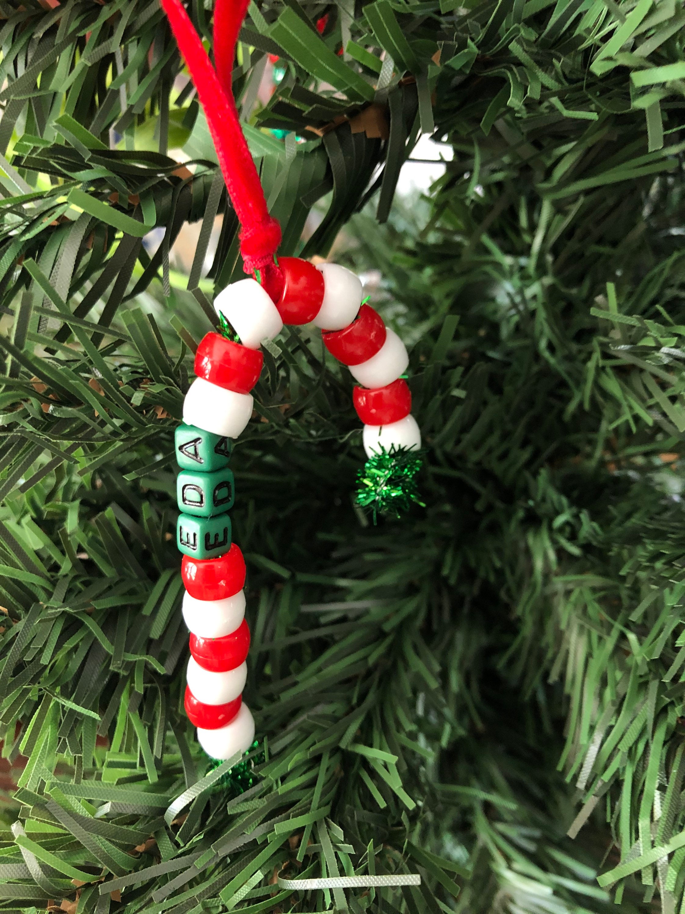 Personalized Candy Cane Christmas Tree Ornament - Etsy
