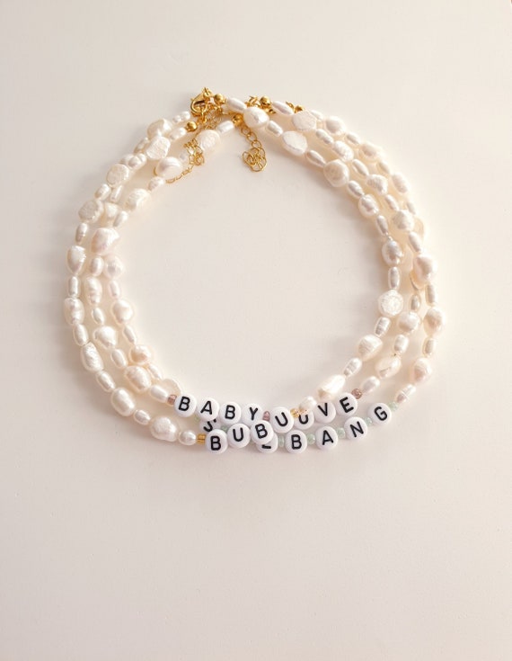 Custom Name Necklaces For Women Personalised Imitation Pearl Necklace  Enamel Letter Minimalist Wedding Engagement Jewelry - AliExpress
