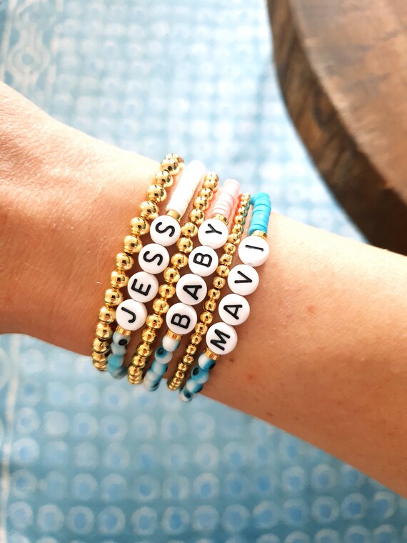 Personalised name bracelets sale