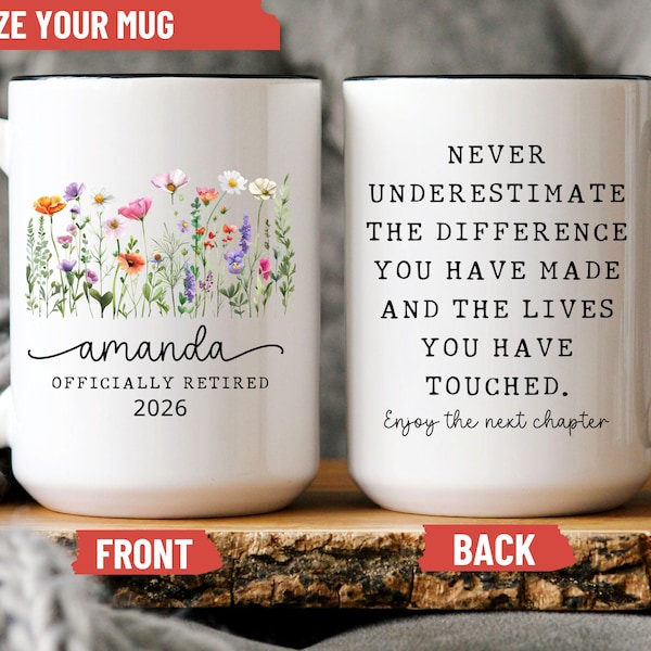 Taza de café personalizada para jubilados, regalo de agradecimiento para empleados, regalo de jubilación para jefes y compañeros de trabajo, jubilados oficialmente.