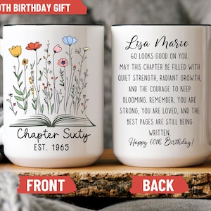 60th birthday women, Chapter Sixty Mug/Coaster 60th bday, personalized 60th, daughter 60th, birthday gift, 60 birthday, birthday milestone
