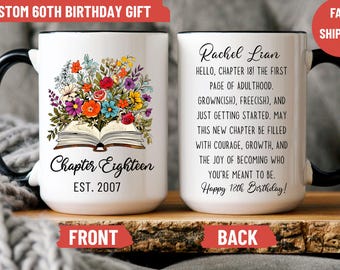 Personalized 18th Birthday Mug or Coaster - Granddaughter Gift
