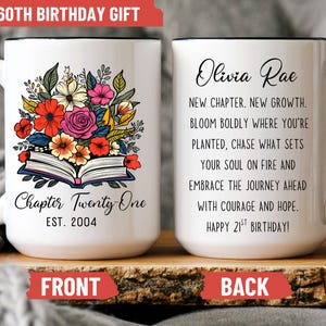 Custom 21st Birthday Mug or Coaster: Chapter Twenty-One