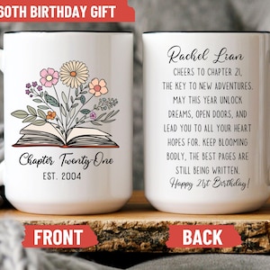 21st Birthday Mug or Coaster: Chapter Twenty-One Milestone Gift
