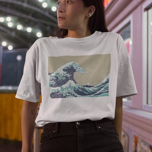 Koszula Great Wave Off Kanagawa | Koszula Great Wave | Koszula Kawaii | Styl Indie | Estetyka Vaporwave | Koszula oversize | Koszula miejska | Tumblr