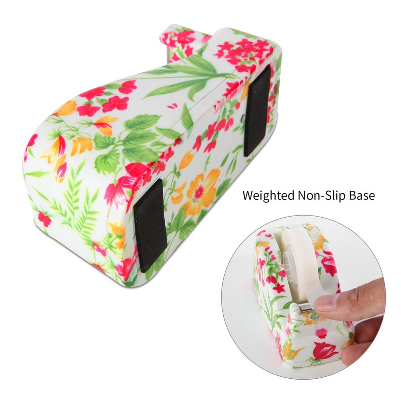 VIBRANZLAB Cute Tape Dispenser Floral Home Office Desk Etsy