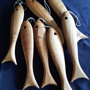 Wooden Fish Wall Hanging Solid Oak