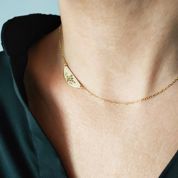 Half Circle Necklace Etsy