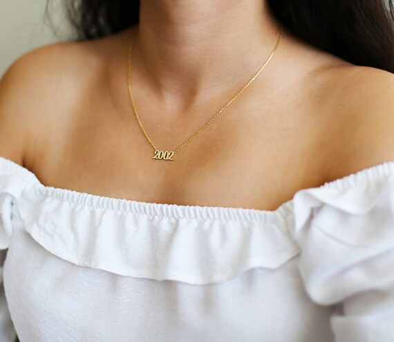 Birth Year Necklace Personalized Year 