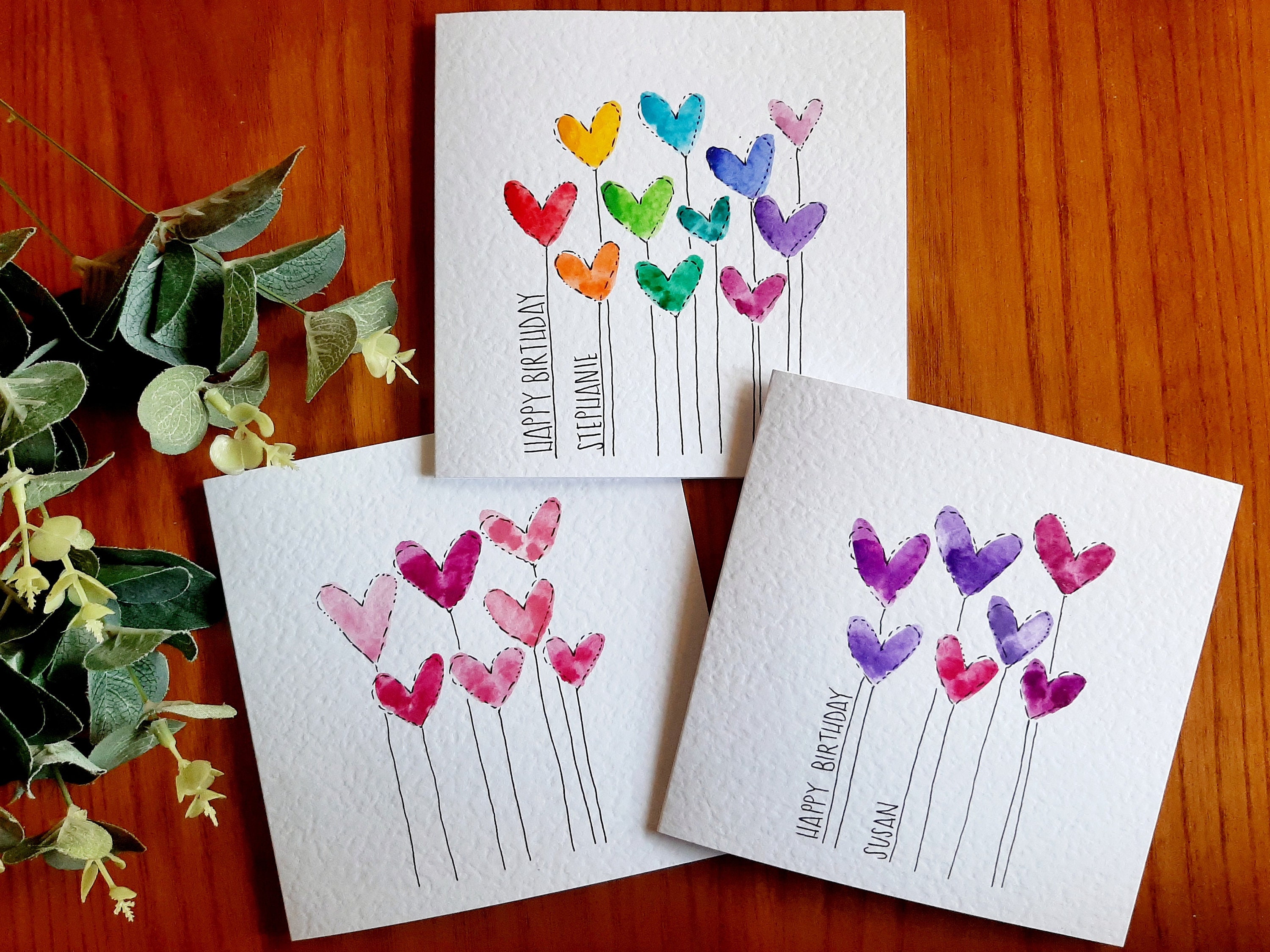 Underground Collection Dot Card Handmade Shimmer Watercolors Vegan