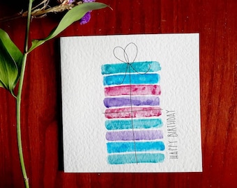 Variety Pack Original Watercolor Cards, Hand-painted Greeting