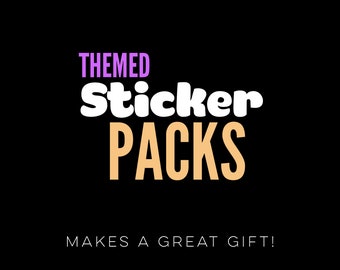 This is a listing for one of each of our themed sticker packs