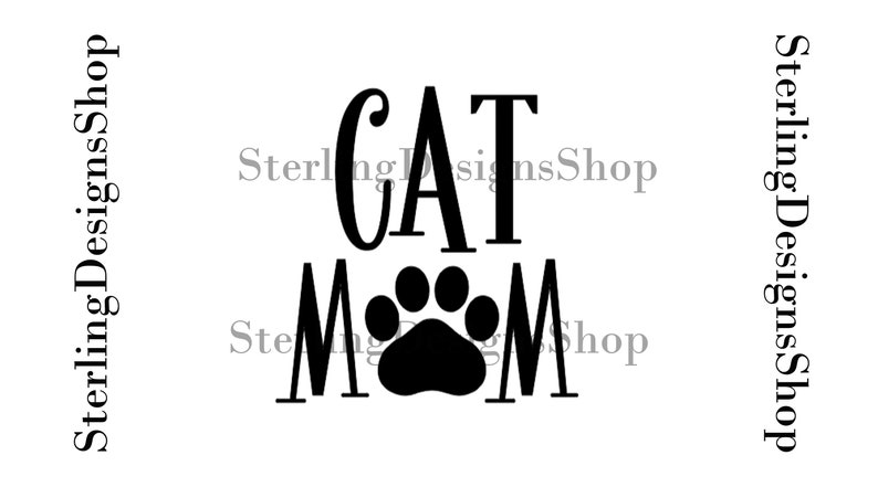 SterlingDesignsShop Removable Cat Mom Decal