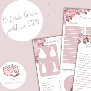 JGA Spieleset, 10 Junggesellenabschied Spiele, selbst Ausdrucken, Digitale Vorlage, JGA Spiele Frauen, Junggeselleninnenabschied, JGA-Party