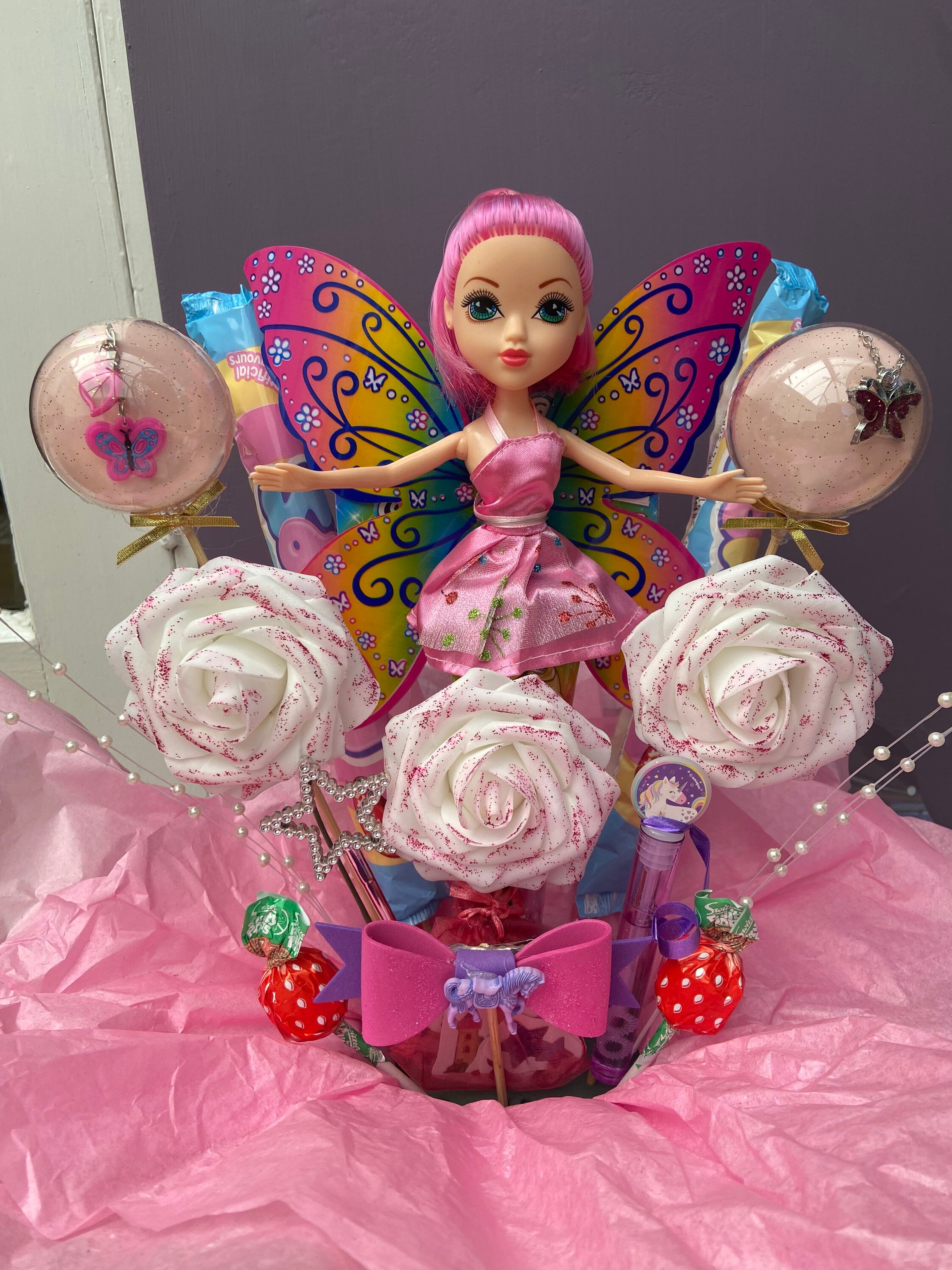Girls Fairy doll birthday gift set doll butterfly necklace Etsy