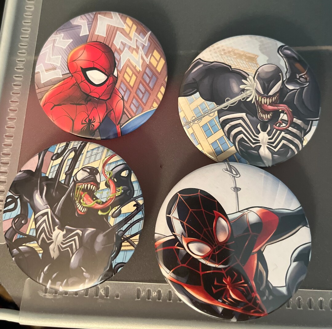 Spiderman Pins 4pk Etsy