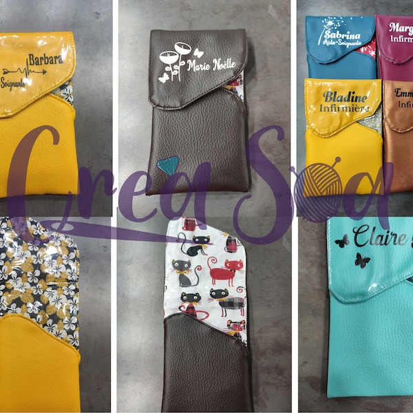 Porta bolígrafos magnético personalizado de tamaño mediano para enfermeras y cuidadores, disponible en varios colores y diseños; estuche para bolígrafos para uniformes de personal sanitario.