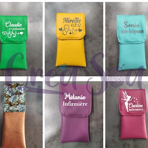Estuche pequeño para bolígrafos de enfermera, auxiliar de enfermería, bolígrafo quirúrgico, cuidador, estudiante, Francia, estuche personalizado para bolígrafos, paramédico