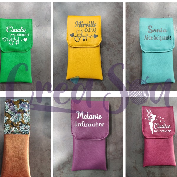 Estuche pequeño para bolígrafos de enfermera, auxiliar de enfermería, bolígrafo quirúrgico, cuidador, estudiante, Francia, estuche personalizado para bolígrafos, paramédico