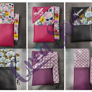 Pochette infirmière aimantée et son tour du cou assorti taille motifs et couleurs au choix, pochette stylos aide soignante personnalisée immagine 3